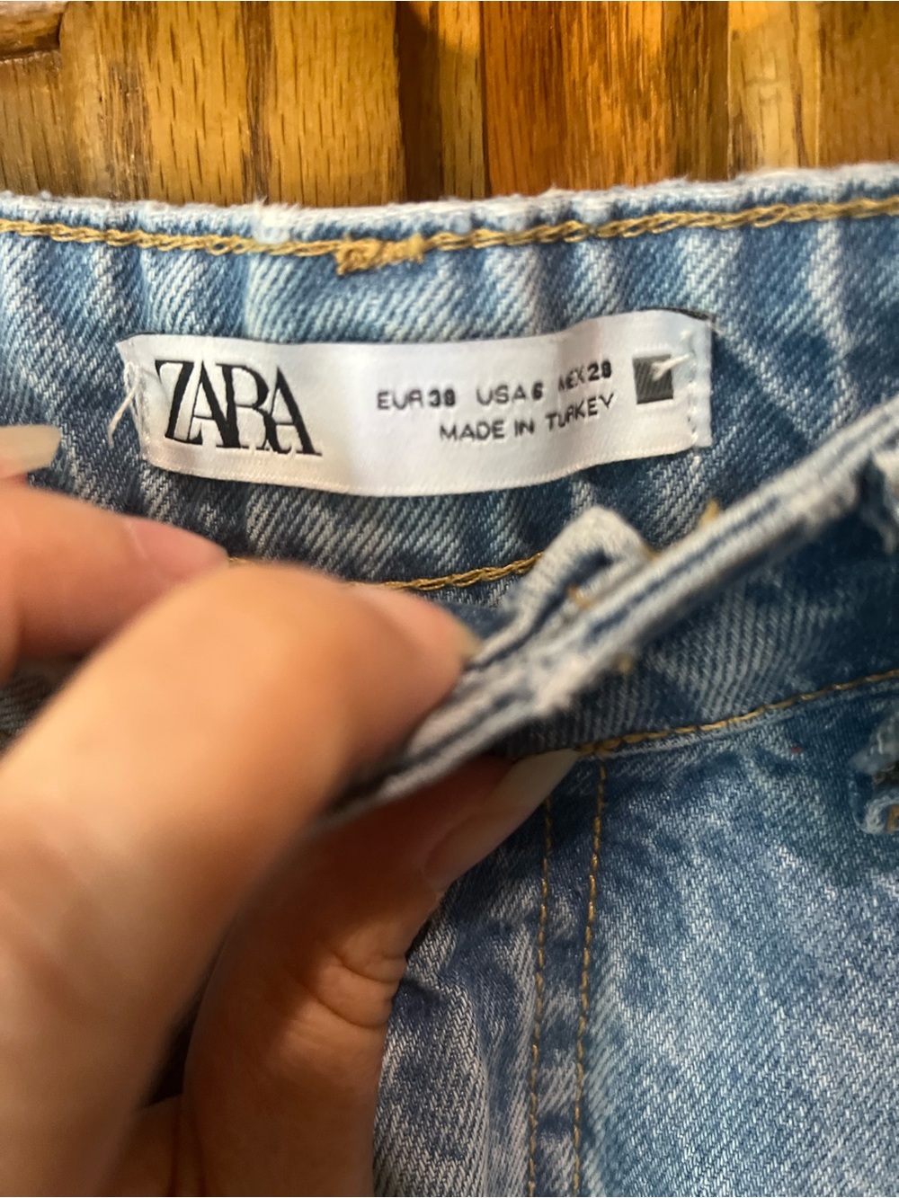 Zara High Rise Straight Leg Jeans - Picture 3 of 5